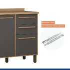 Cozinha Compacta 2 Armários Aéreos E 1 Balcão Salvador Cinamo