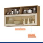 Cozinha Compacta 2 Armários Aéreos E 1 Balcão Salvador Cinamo