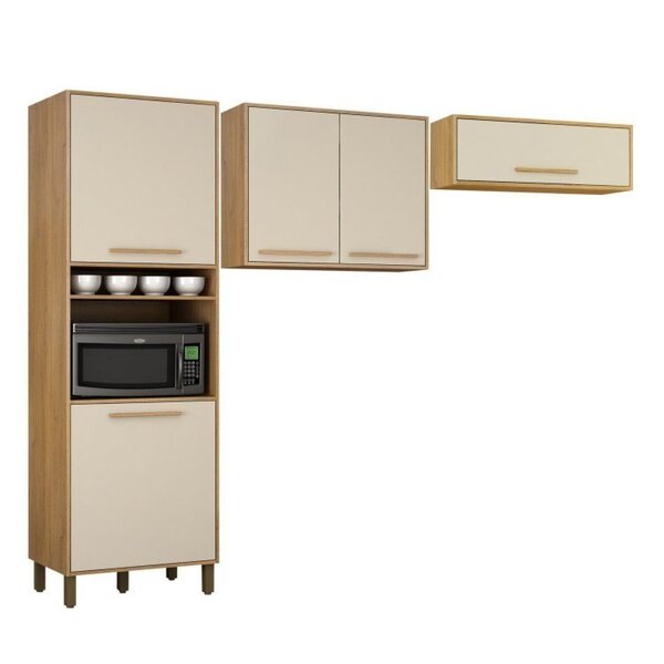 Cozinha Compacta 2 Armários Aéreos E 1 Paneleiro Salvador Cin