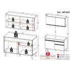 Cozinha Compacta 2 Pç C/ Armário E Balcão Mp3687 Veneza Gb Pr