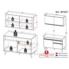 Cozinha Compacta 2 Pç C/ Armário E Balcão Mp3687 Veneza Gw Mu