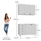 Cozinha Compacta 2 Peças 100% Mdf Bp 1 Balcão 1 Aereo Maranel