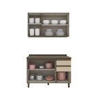 Cozinha Compacta 2 Peças 100% Mdf Com Tampo Connect Duna/cris