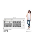 Cozinha Compacta 2 Peças 100% Mdf Com Tampo Para Cooktop Amer