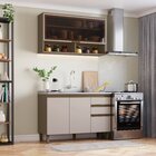 Cozinha Compacta 2 Peças 100% Mdf Com Vidro Connect Duna/cris