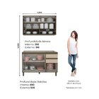 Cozinha Compacta 2 Peças 100% Mdf Com Vidro Connect Duna/cris