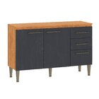 Cozinha Compacta 2 Peças 198cm X 240cm Malu Cinamomo/grafite