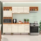 Cozinha Compacta 2 Peças 198cm X 240cm Malu Cinamomo/off White