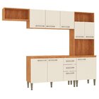 Cozinha Compacta 2 Peças 198cm X 240cm Malu Cinamomo/off White