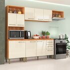 Cozinha Compacta 2 Peças 198cm X 240cm Malu Cinamomo/off White