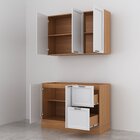 Cozinha Compacta 2 Peças 1 Aéreo 1 Balcão Soho Cabecasa Madei