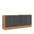 Cozinha Compacta 2 Peças 2 Balcões Soho Cabecasa Madeiraorigi