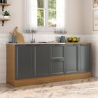 Cozinha Compacta 2 Peças 2 Balcões Soho Cabecasa Madeiraorigi