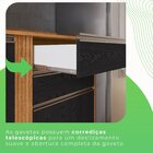 Cozinha Compacta 2 Peças 3 Portas 2 Gavetas Pérola Cinamomo/p