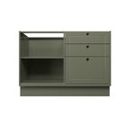 Cozinha Compacta 2 Peças 3 Portas 3 Gavetas Sevilha Verde Hil