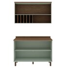 Cozinha Compacta 2 Peças 3 Portas Balcão 120cm Tampo Mdf Ilum