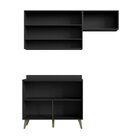 Cozinha Compacta 2 Peças 5 Portas 1 Nicho Porta Tempero Atena