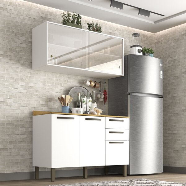 Cozinha Compacta 2 Peças 5 Portas 2 Gavetas Bella Sallêto Móv