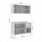 Cozinha Compacta 2 Peças 5 Portas 2 Gavetas Bella Sallêto Móv