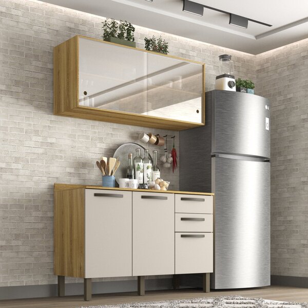 Cozinha Compacta 2 Peças 5 Portas 2 Gavetas Bella Sallêto Móv