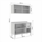 Cozinha Compacta 2 Peças 5 Portas 2 Gavetas Bella Sallêto Móv