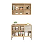 Cozinha Compacta 2 Peças 5 Portas 2 Gavetas Viena Sallêto Móv