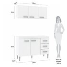 Cozinha Compacta 2 Peças 5 Portas 3 Gavetas Araçá Yescasa Bra