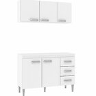 Cozinha Compacta 2 Peças 5 Portas 3 Gavetas Araçá Yescasa Bra
