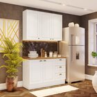 Cozinha Compacta 2 Peças 5 Portas 3 Gavetas Emily Branco Hp/n