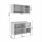 Cozinha Compacta 2 Peças 6 Portas 2 Gavetas Bella Sallêto Móv