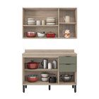 Cozinha Compacta 2 Peças 6 Portas 2 Gavetas Firenze Avena Tou