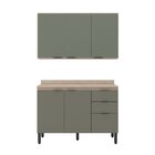 Cozinha Compacta 2 Peças 6 Portas 2 Gavetas Firenze Avena Tou