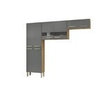 Cozinha Compacta 2 Peças Armário 4 Portas Sem Balcão 4 Portas