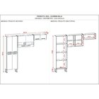 Cozinha Compacta 2 Peças Armário 4 Portas Sem Balcão Nala Nog