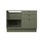 Cozinha Compacta 2 Peças Balcão Com Tampo 3 Gavetas E Armário