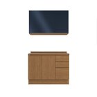 Cozinha Compacta 2 Peças Com Tampo Ciela  Azul/canela