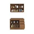 Cozinha Compacta 2 Peças Com Tampo Ciela Canela