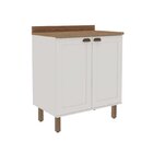 Cozinha Compacta 2 Peças Com Tampo Para Cooktop 100% Mdf Com