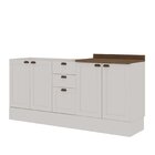 Cozinha Compacta 2 Peças Com Tampo Para Cooktop 100% Mdf Com