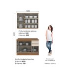 Cozinha Compacta 2 Peças Com Tampo Yasmin Espresso Móveis Nat