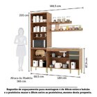 Cozinha Compacta 2 Peças E 2 Prateleiras 7 Portas 2 Gavetas 1