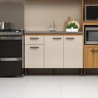 Cozinha Compacta 2 Peças Em Mdp Berlim Ipê/cristalo