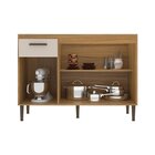 Cozinha Compacta 2 Peças Em Mdp Berlim Ipê/cristalo