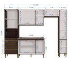 Cozinha Compacta 2 Peças Lolita Poquema Móveis Chocolate