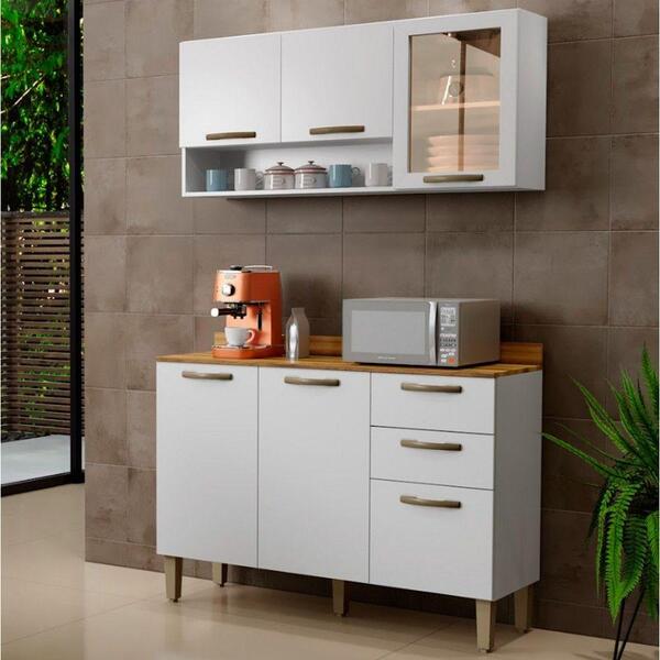 Cozinha Compacta 2 Peças Nicho Balcão Branco