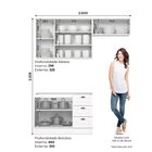 Cozinha Compacta 3 Peças 100% Mdf Americana Branco Hp