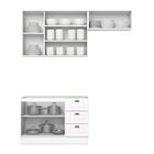 Cozinha Compacta 3 Peças 100% Mdf Americana Branco Hp