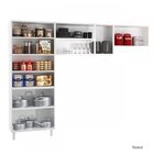 Cozinha Compacta 3 Peças 11 Portas Star New  Branco/preto