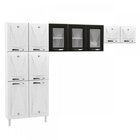 Cozinha Compacta 3 Peças 11 Portas Star New  Branco/preto