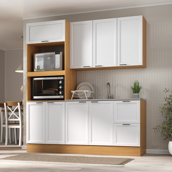 Cozinha Compacta 3 Peças 1 Aéreo 1 Balcão 1 Paneleiro Torre Q